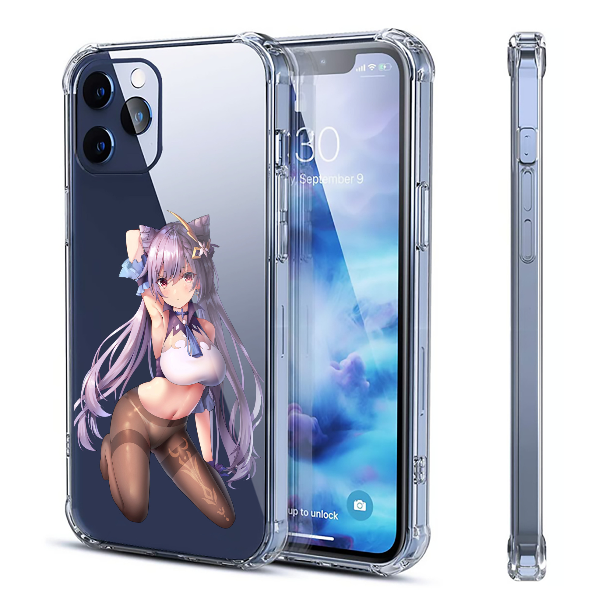 げんし神 刻晴 こくせい genshin Kokusei 【iPhone 12シリーズ対応】透明スマホケース（クリアソフトケース）